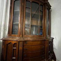 بوفه تمام‌ چوب و میز کامپیوتر