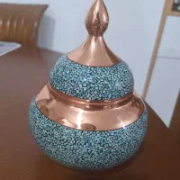 قندان و شکلات خوری فیروزه کوبی و مسی