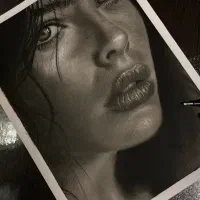 نقاشی سیاه قلم/طراحی چهره کادو روز زن و روز مرد