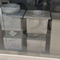 آبنما سنگی و روشویی