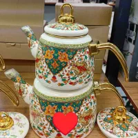 کتری قوری لعابی طرح سنتی