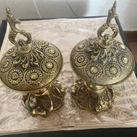 یک جفت شکلات خوری برنز