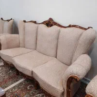 مبل استیل ۸ نفره نو چوب گردو