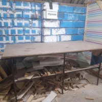 میز کار آهنی ۲ طبقه