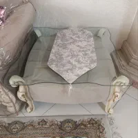 راحتی استیل چوب گردو‌۷ نفره مبل استیل سلطنتی