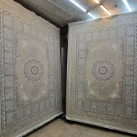 فرش۹متری۱۲۰۰شانه۳۶۰۰تراکم نخ آکرالیک گل‌بهی نسکافه