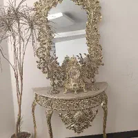 آینه شمعدان بوفه میز برنجی
