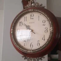ساعت دیواری دو طرفه آلمان تمام چوب