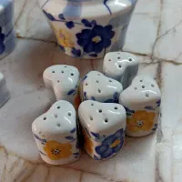 نمکدون و قندون گل پنبه ای