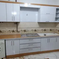 کابینت سفید طوسی ام دی اف کد ۳۰۰۵