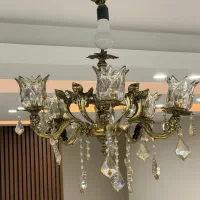 لوستر آینه کنسول شمعدان ساعت دیوارکوب برنز|لوستر و چراغ آویز|کرج, گوهردشت|دیوار