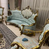 مبل کلاسیک درباری فیروزه ای