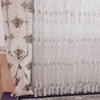 پرده  پذیرایی کامل حریر وپنل کنار