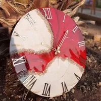 ساعت دیواری جهیزیه طرح قرمز طلایی|ساعت دیواری و تزئینی|تهران, مجیدیه|دیوار