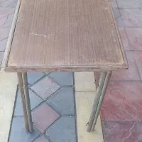 میز صفحه چوبی پایه فلزی مستطیل|میز و صندلی غذاخوری|آمل, |دیوار