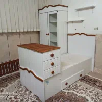 سرویس خواب یکنفره شیک و جادار + تشک و محافظ ضد آب