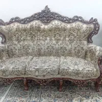 مبلمان ۹ نفره سلطنتی چوب گردو با بوفه کار دست