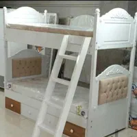 تخت دوطبقه تمام چوبی 5سال ضمانت|تخت و سرویس خواب|قزوین, |دیوار