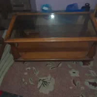 دو عدد میز وسط چوب گردو