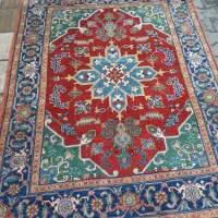 دو عدد فرش دستباف با رنگ گیاهی
