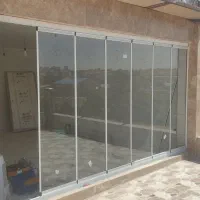 شیشه/جام بالکنی/ریل تاشو مدل 7لت کد 1007