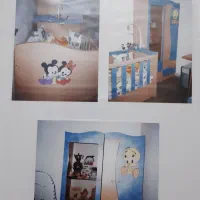 تخت و کمد نوزادی در حد نو|تخت و صندلی بچه|محمدیه-قزوین, |دیوار