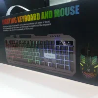 کیبورد ماوس گیمینگ 11400 xp دارای rgb زیر فلزی