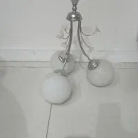 لوستر سه شاخه تمیز استیل