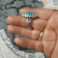 انگشترفاخرودرشت ودست سازفیروزه اصل|جواهرات|یزد, |دیوار