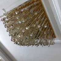 لوستر سقفی طلایی