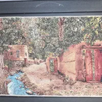 تابلو فرش کوچه باغ تابستانی|تابلو فرش|رشت, گلسار|دیوار