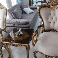 مبل استیل ورق طلا به همراه تابلو|مبلمان خانگی و میز عسلی|تهران, اوقاف|دیوار