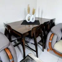 میز ناهار خوری شیش نفره چهار صندلی