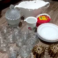 ۲ دست استکان،میوه خوری،شکلات خوری،جا شمعی