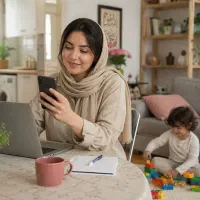 فرصت همکاری آنلاین برای خانمها در منزل