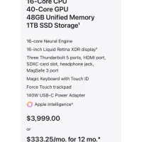 MacBook Pro M4 Max|رایانه همراه|قم, نوقطار|دیوار