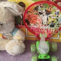 عروسک و ماشین و بسکتبال