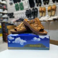 دمپایی چرمی دیسکاوری تکی و عمده