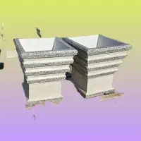 انواع گلدان بتنی و فایبرگلاس و فلاور باکس|خدمات باغبانی و درختکاری|شیراز, دروازه قران|دیوار