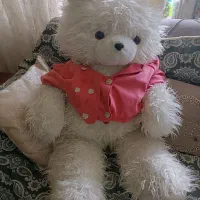 خرس عروسکی سفید سایز بزرگ