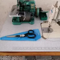 چرخ خیاطی صنعتی بهمراه سردوز وقیچی