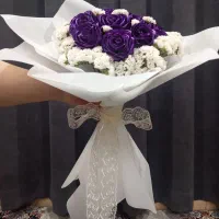 گل روبانی گل رز گل جاودان دسته گل عروس|گل مصنوعی|تهران, طیب|دیوار