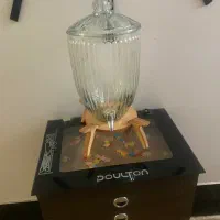 کلمن شیشه ای شربت با پایه چوبی فقط ۵۰۰هزار تومن