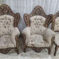 مبلمان سلطنتی ۹ نفره تمام چوب در حد|مبلمان خانگی و میز عسلی|شهرکرد, |دیوار