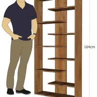 قفسه کتاب و دکوری B05 ام دی اف و چوبی|کتابخانه، شلف، قفسه‌های دیواری|ارومیه, |دیوار