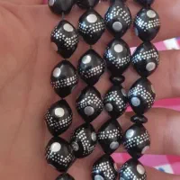 تسبیح یسر قدیمی میخدوز نقره