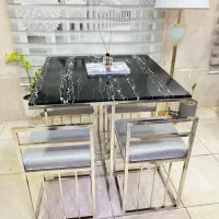 میز ناهارخوری غذاخوری فلزی مدرن مینیمال کم‌جا لوکس