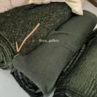 دوعدد پنل پرده سبز یشمی مغزی دوزی،نونو،،|پرده، رانر، رومیزی|رباط‌کریم, رباط‌کریم|دیوار