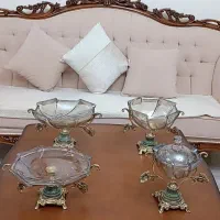 سرویس کریستال 4تیکه برنزی