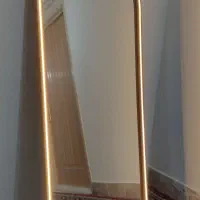 اینه قدی نئون دار فریم چوبی